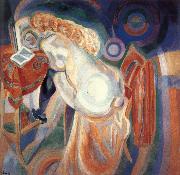 Delaunay, Robert The nude female is reading oil painting reproduction